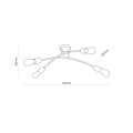 HELIX BLACK LAMPA SUFITOWA 4 4687 TK Lighting