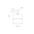 Kinkiet ECO gwint E27 moc 15W styl skandynawski klosz tkanina | czarny 5776 TK lighting