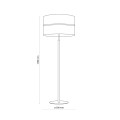 Lampa podłogowa drewniana z abażurem szaro-beżowa ECO na E27 5597 TK Lighting
