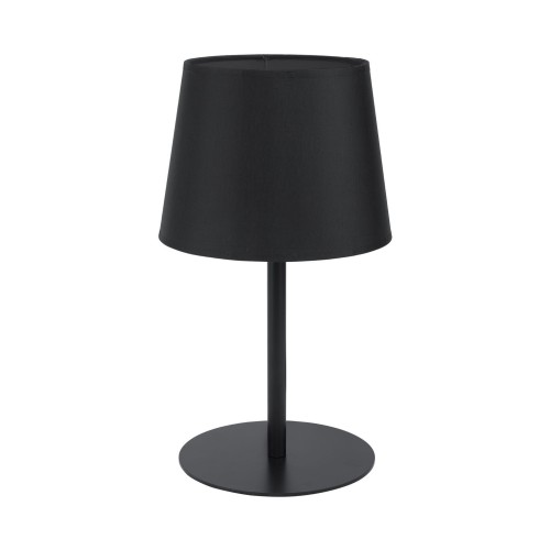 Lampka nocna MAJA gwint E27 moc 15W styl klasyczny klosz tkanina | czarny 2936 TK lighting
