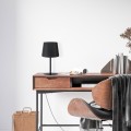 Lampka nocna MAJA gwint E27 moc 15W styl klasyczny klosz tkanina | czarny 2936 TK lighting