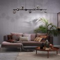 Lampa wisząca z 9 szklanymi kloszami na listwie do salonu 5667 TK Lighting