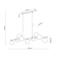 Lampa wisząca z 9 szklanymi kloszami na listwie do salonu 5667 TK Lighting