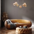 Lampa wisząca ESTERA gwint G9 moc 6 W styl nowoczesny szklany klosz | złoty 5668 TK lighting