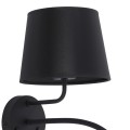 Nowoczesny 2-punktowy kinkiet MAJA BLACK z włącznikiem czarny 2537 TK Lighting