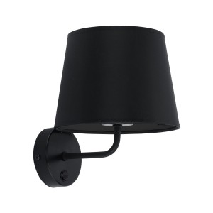 Kinkiet czarny z włącznikiem MAJA BLACK klasyczny design 1884 TK Lighting