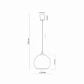 Lampa wisząca VENEZIA gwint E27 moc 15W styl loftowy szklany klosz | czarny 5740 TK lighting
