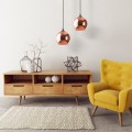 Wisząca lampa VENEZIA z modnym szklanym kloszem w kolorze miedzi do salonu  5741 TK Lighting