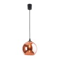 Wisząca lampa VENEZIA z modnym szklanym kloszem w kolorze miedzi do salonu  5741 TK Lighting