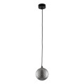 Lampa wisząca ELENA gwint G9 moc 6 W styl nowoczesny szklany klosz | czarny 5745 TK lighting