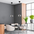 Lampa wisząca ELENA gwint G9 moc 6 W styl nowoczesny szklany klosz | czarny 5745 TK lighting