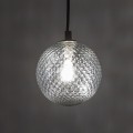 Lampa wisząca ELENA gwint G9 moc 6 W styl nowoczesny szklany klosz | czarny 5745 TK lighting
