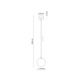 Lampa wisząca ELENA gwint G9 moc 6 W styl nowoczesny szklany klosz | czarny 5745 TK lighting