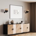Kinkiet w stylu skandynawskim z perforowanym kloszem kolor drewna / czarny 6539 TK Lighting
