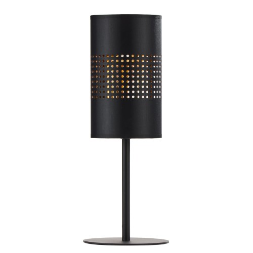 Lampka nocna BOGART gwint E27 moc 15W styl nowoczesny klosz tkanina | czarny 5118 TK lighting
