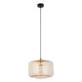 Lampa wisząca ze szklanym bursztynowym kloszem do eleganckich wnętrz ALMA 4900 TK Lighting