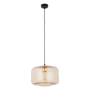 Lampa wisząca ze szklanym bursztynowym kloszem do eleganckich wnętrz ALMA 4900 TK Lighting