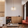 Lampa wisząca ze szklanym bursztynowym kloszem do eleganckich wnętrz ALMA 4900 TK Lighting