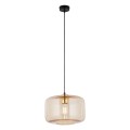 Lampa wisząca ze szklanym bursztynowym kloszem do eleganckich wnętrz ALMA 4900 TK Lighting
