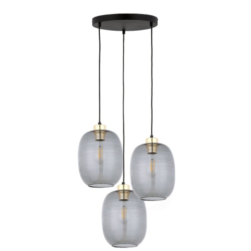 Lampa wisząca DELTA gwint E27 moc 15W styl nowoczesny szklany klosz | czarny 4840 TK lighting