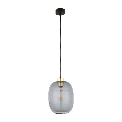Zwis z serii DELTA z podłużnym grafitowym szklanym kloszem 4839 TK Lighting