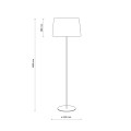 Lampa podłogowa prosta klasyczna z abazurem MAJA biała 2919 TK Lighting