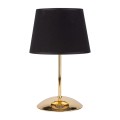 Lampka nocna do sypialni GLORY E27 Czarno złoty klosz tkanina 5496 TK Lighting