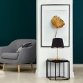 Lampka nocna do sypialni GLORY E27 Czarno złoty klosz tkanina 5496 TK Lighting