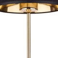 Lampka nocna do sypialni GLORY E27 Czarno złoty klosz tkanina 5496 TK Lighting