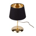 Lampka nocna do sypialni GLORY E27 Czarno złoty klosz tkanina 5496 TK Lighting