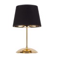 Lampka nocna do sypialni GLORY E27 Czarno złoty klosz tkanina 5496 TK Lighting