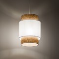 Elegancka, wąska lampa wisząca z abażurem do jadalni BOHO 1xE27 5652 TK Lighting