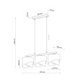 GRANT BLACK LAMPA WISZĄCA 3 4824 TK Lighting