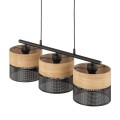 Lampa wisząca z trzema abażurami w stylu eko z serii NICOL 4801 TK Lighting