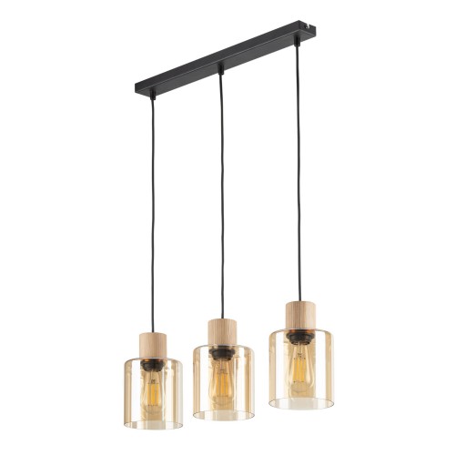 Lampa wisząca ORSON gwint E27 moc 15W styl nowoczesny szklany klosz | czarny 4568 TK lighting