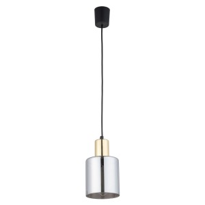 Lampa wisząca SIERRA szklany klosz złote elementy nad stolik kawowy 6661 TK