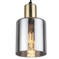 Lampa wisząca SIERRA szklany klosz złote elementy nad stolik kawowy 6661 TK