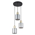 Lampa wisząca z okrągłą rozetą i grafitowymi szklanymi kloszami 6663 TK Lighting
