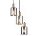 Lampa wisząca z okrągłą rozetą i grafitowymi szklanymi kloszami 6663 TK Lighting