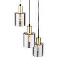 Lampa wisząca z okrągłą rozetą i grafitowymi szklanymi kloszami 6663 TK Lighting