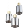 Lampa wisząca z okrągłą rozetą i grafitowymi szklanymi kloszami 6663 TK Lighting