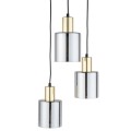Lampa wisząca z okrągłą rozetą i grafitowymi szklanymi kloszami 6663 TK Lighting