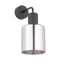 Kinkiet SIERRA gwint E27 moc 15W styl nowoczesny szklany klosz | czarny 6652 TK lighting