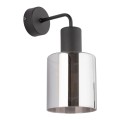 Kinkiet SIERRA gwint E27 moc 15W styl nowoczesny szklany klosz | czarny 6652 TK lighting