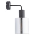 Kinkiet SIERRA gwint E27 moc 15W styl nowoczesny szklany klosz | czarny 6652 TK lighting