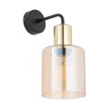 Kinkiet ścienny SIERRA złote dodatki na E27 szklany klosz 6664 TK Lighting