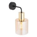 Kinkiet ścienny SIERRA złote dodatki na E27 szklany klosz 6664 TK Lighting