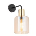 Kinkiet ścienny SIERRA złote dodatki na E27 szklany klosz 6664 TK Lighting