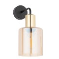 Kinkiet ścienny SIERRA złote dodatki na E27 szklany klosz 6664 TK Lighting