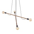 Lampa wisząca na E27 max 15W HELIX WOOD ORZECH 4949 TK Lighting